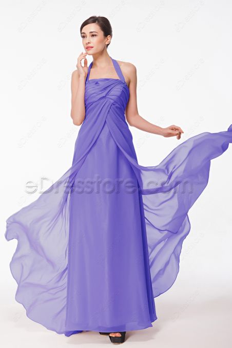 Halter Lavender Maternity Bridesmaid Dresses