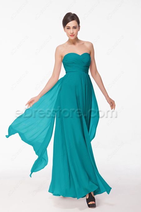 Jade Green Long Prom Dresses with Overlays