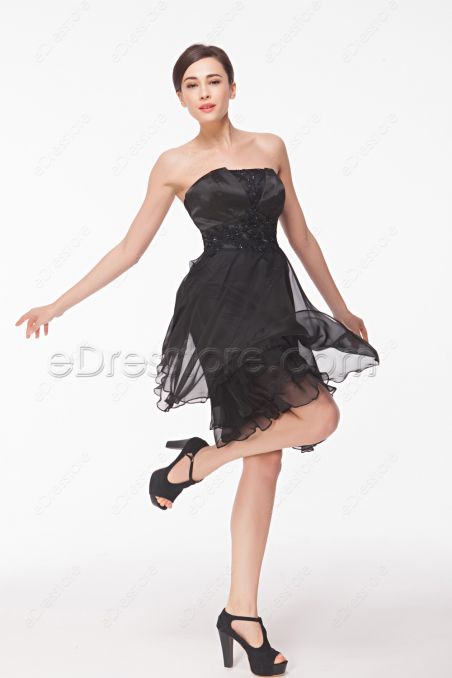 Strapless Little Black Dresses Homecoming Dresses