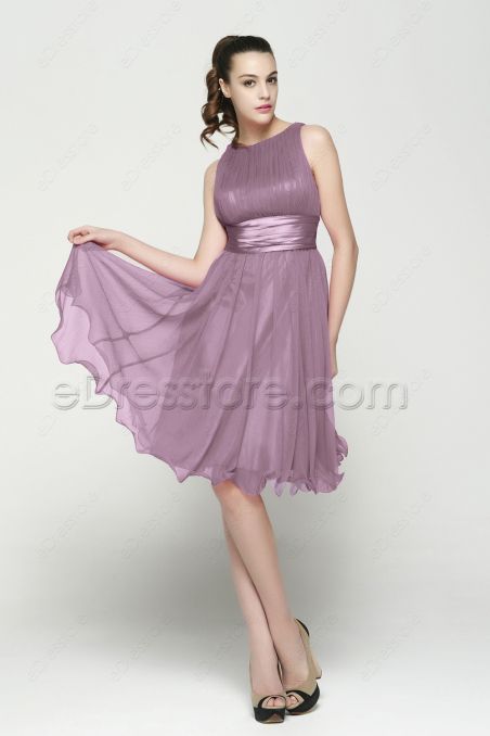 Lavender Modest Prom Dresses T Length