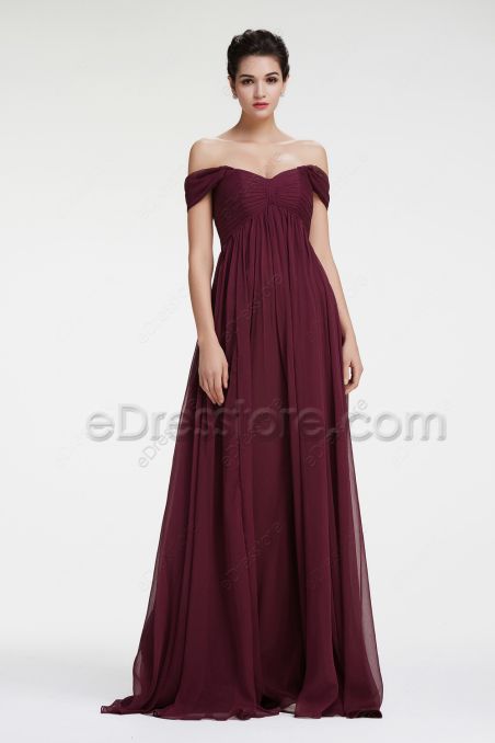 Dark Red Maternity Bridesmaid Dresses with Multi Way Straps