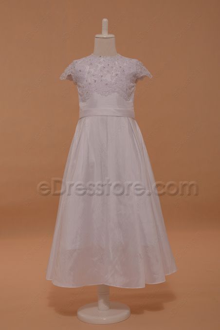 Cap Sleeves First Communion Dresses